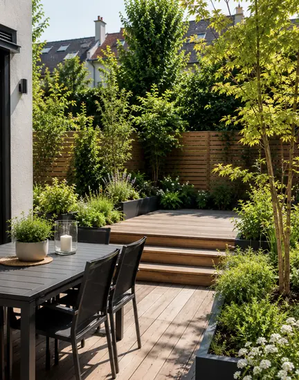 création jardin avec potager serre