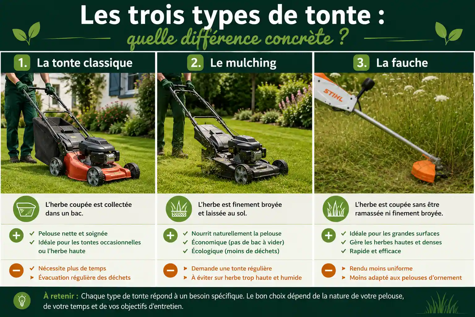 les trois types de tonte difference concrete