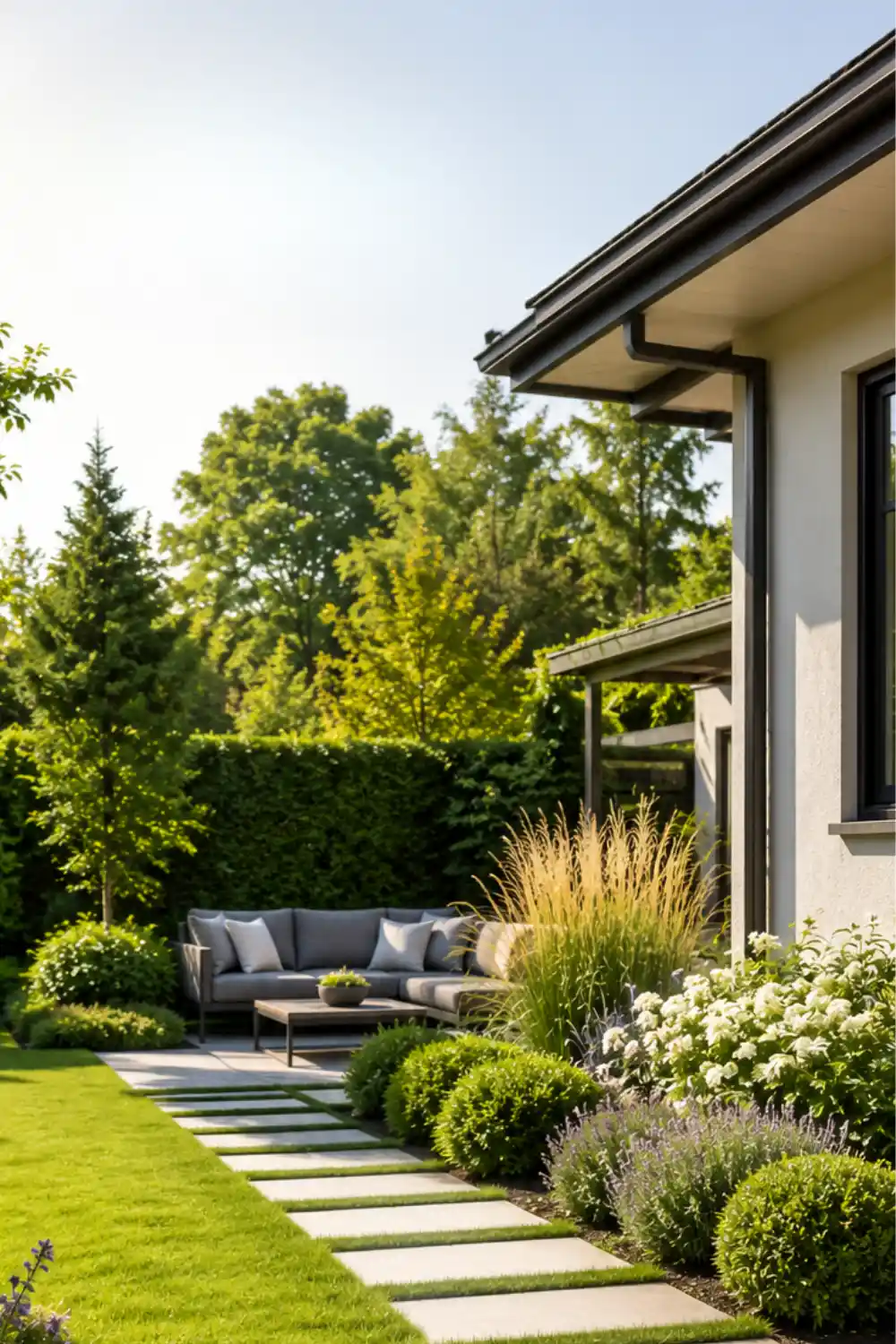 Le jardin residentiel structure moderne