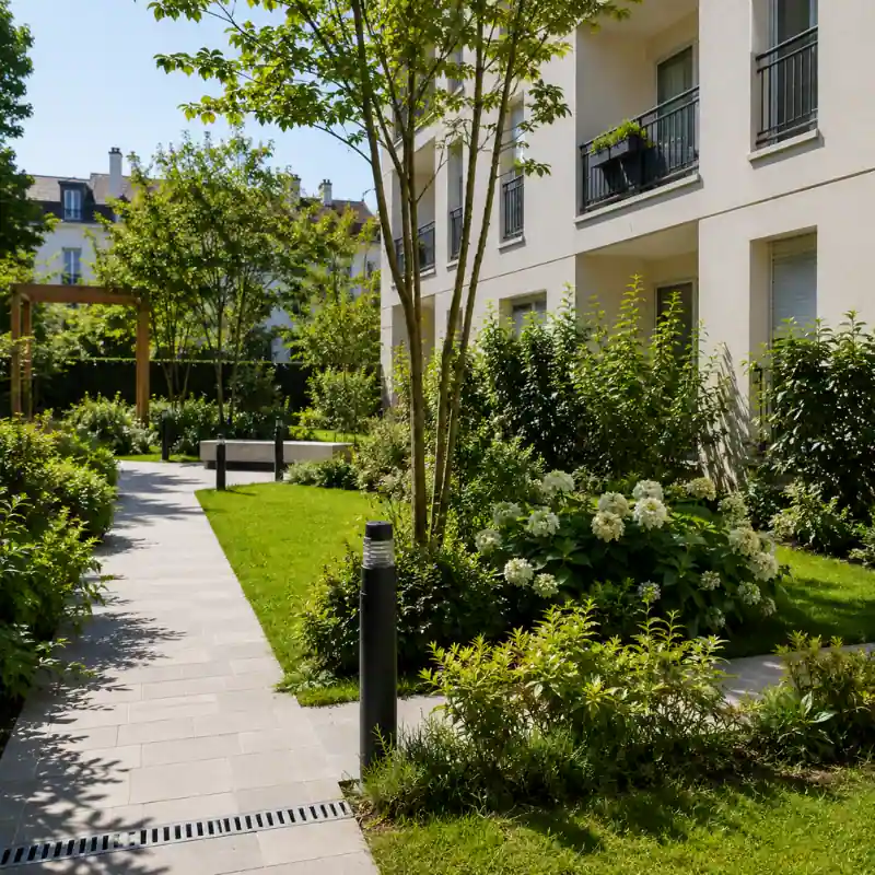 agence paysagiste pour espaces verts de residende collective Bourg-la-Reine